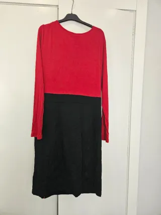 Vestido elegante rojo y negro