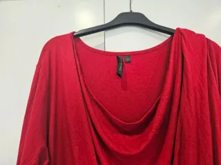 Vestido elegante rojo y negro