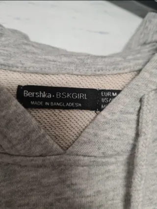 Sudadera Gris Bershka Talla M