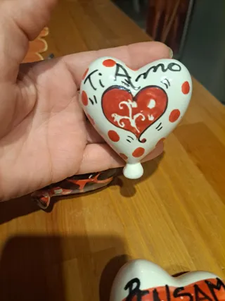 Decorazioni a cuore I LOVE YOU e PENSAM SEMPRE