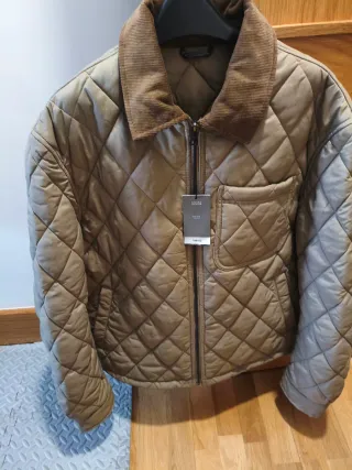 Chaqueta acolchada Mango cuello pana