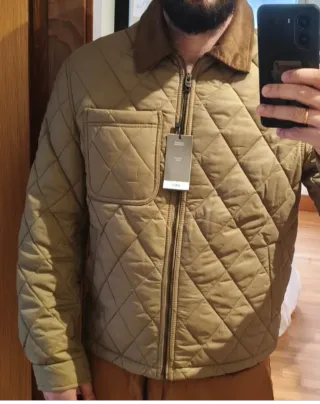 Chaqueta acolchada Mango cuello pana