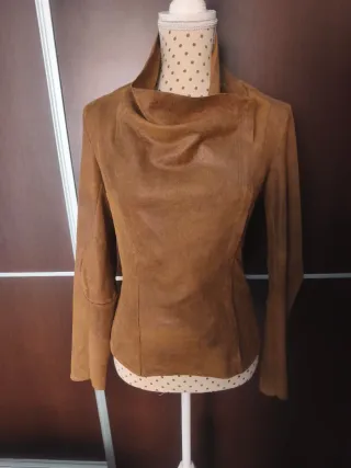 Blusa/Chaqueta Antelina Zara Marrón