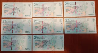 8 Billetes 2000 Pesos Colombia