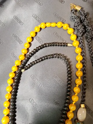 Lote 3 collares ámbar y ágatas