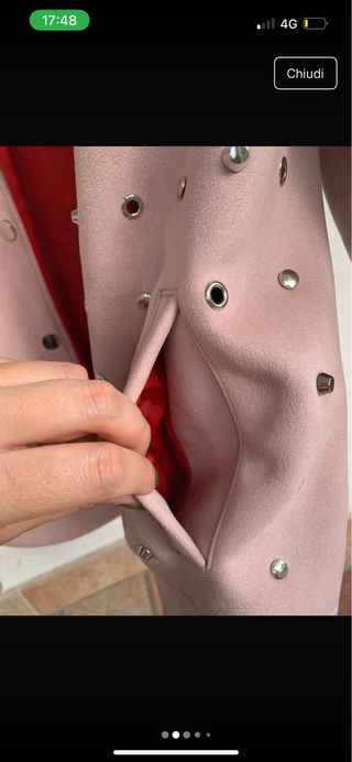 Giacca Zara rosa con borchie