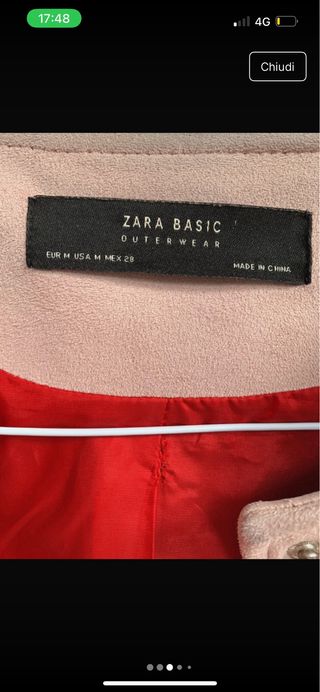 Giacca Zara rosa con borchie