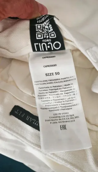 Pantaloni uomo bianchi