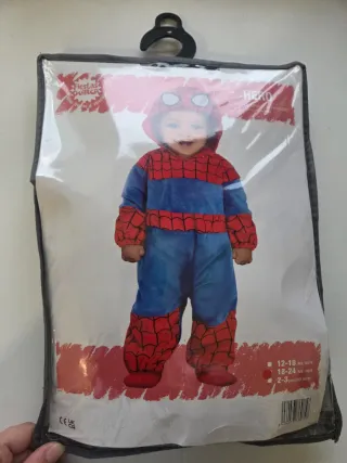 Disfraz Spiderman Bebé Talla 12-24 Meses