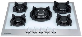 Encimera Gas Corbero Cristal Blanco 5 Fuegos