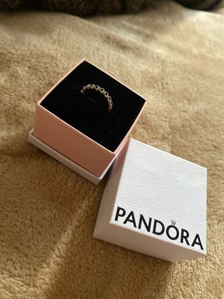 Anillo Pandora Corazones Plata