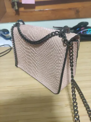 Bolso Piel Inspiración Herradura Rosa