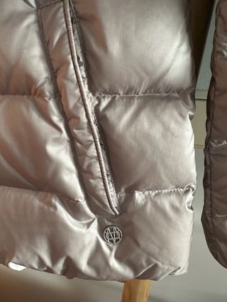 Parka acolchada Massimo Dutti gris