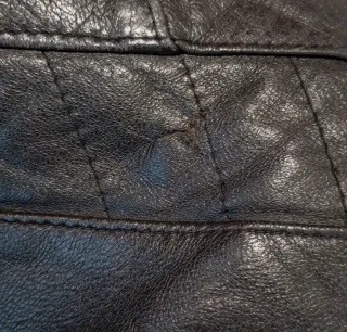 Chaqueta Cuero Bomber Vintage Talla L/XL