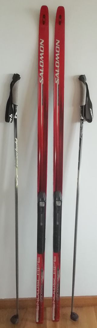 Esquís de fondo Salomon rojos