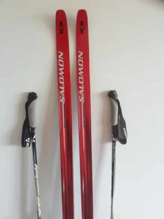 Esquís de fondo Salomon rojos