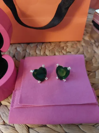 Pendientes Corazón Tous Verdes