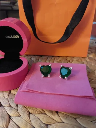 Pendientes Corazón Tous Verdes
