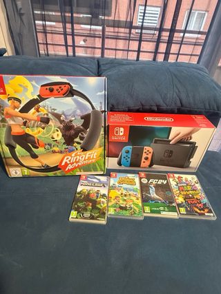 Nintendo Switch + 4 Juegos