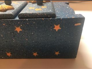 Cajita joyero azul con estrellas doradas