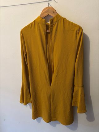 Vestido Canesú Corto Amarillo sin estrenar