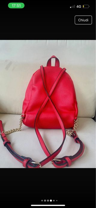 Zainetto Victoria's Secret Rosso in pelle