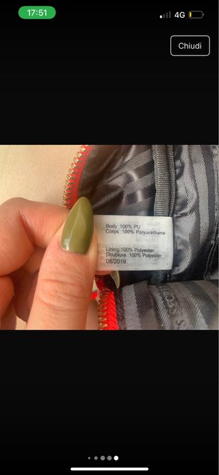 Zainetto Victoria's Secret Rosso in pelle