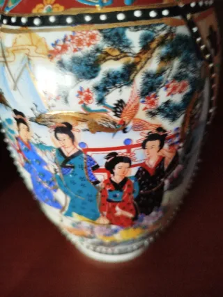 Jarrón chino decorativo de cerámica