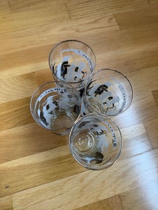 Lote de 4 vasos del Camino de Santiago