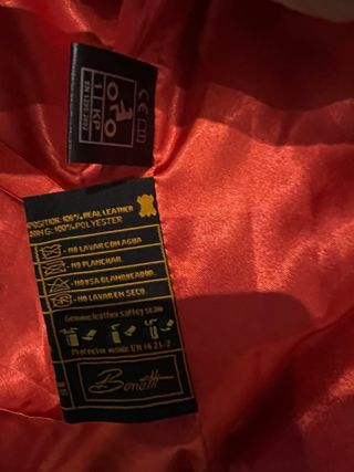 Chaqueta de piel para moto