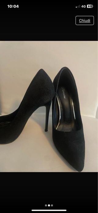 Scarpe eleganti camoscio tacco alto