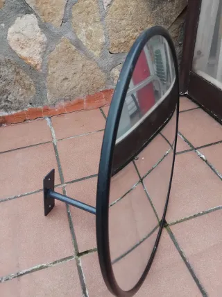 Espejo Ovalado Garaje Negro 50 cm de diametro