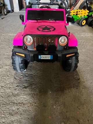 Coche eléctrico infantil rosa 4x4