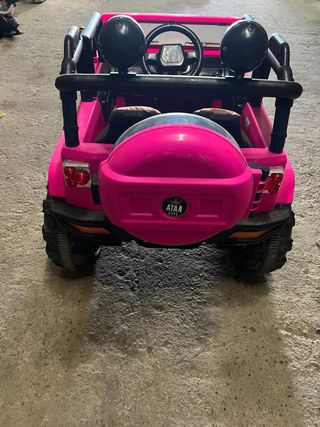 Coche eléctrico infantil rosa 4x4
