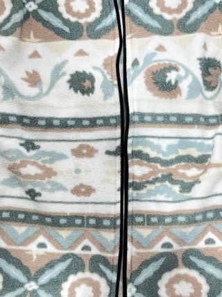 Vintage Patterned Fleece Jacket - Size L - Retro