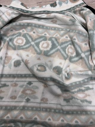 Vintage Patterned Fleece Jacket - Size L - Retro