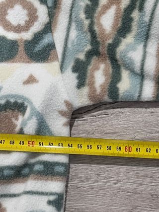 Vintage Patterned Fleece Jacket - Size L - Retro
