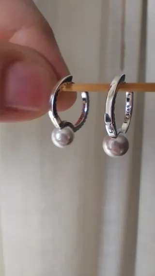 Pendientes aro Pandora con perla