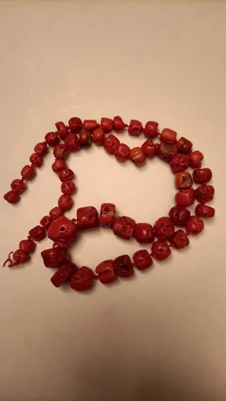 Collana Corallo Naturale Arancione Rosso