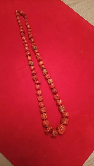Collana Corallo Naturale Arancione Rosso