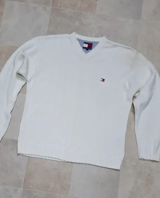 Tommy Hilfiger Maglione Taglia M Bianco
