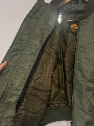 Chaqueta Bomber Unisex Verde impermeable talla S