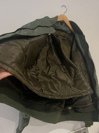 Chaqueta Bomber Unisex Verde impermeable talla S