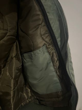 Chaqueta Bomber Unisex Verde impermeable talla S