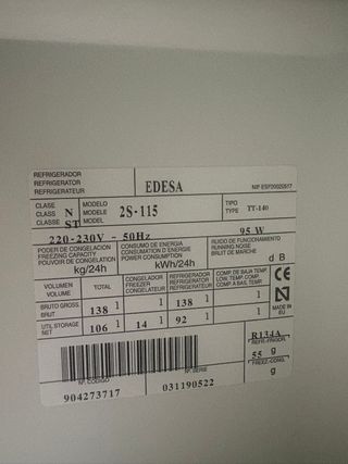 Nevera pequeña Edesa