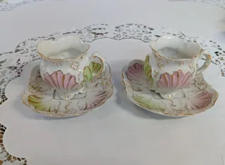 Conjunto café porcelana antiguo