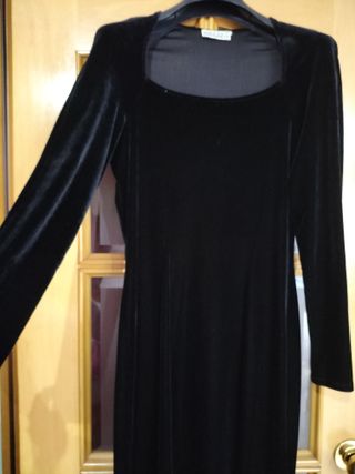 Vestido largo de fiesta de terciopelo