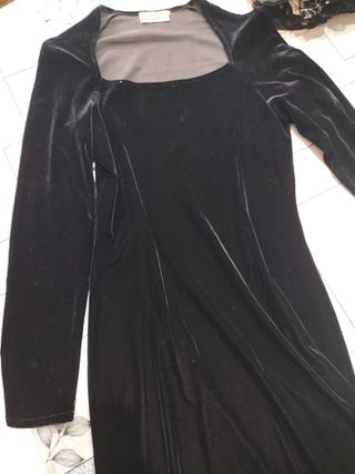 Vestido largo de fiesta de terciopelo