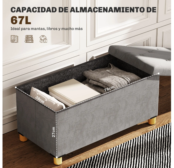 Banco de almacenaje HOMCOM 67L