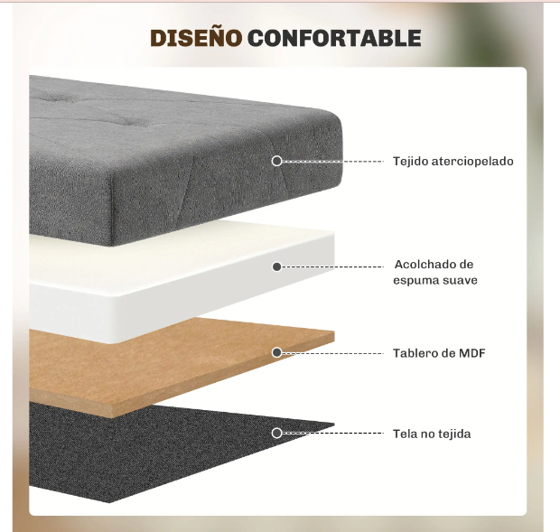 Banco de almacenaje HOMCOM 67L